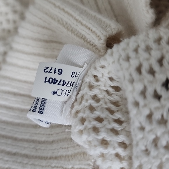 American Eagle Outfitters Grommet Detail Zip Front Lightweight Cardigan XS Ivory - Picture 7 of 8